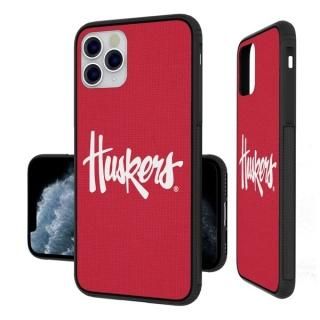 Nebraska Huskers iスマホ ソリッド デザイン Bump ケース