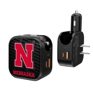 Nebraska Huskers ǥ奢 Port USB  & ۡ Charger ͥ