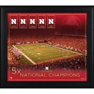 Nebraska Huskers ファナティクス オーセンティック フレーム 15" x 17" F