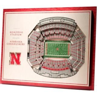 Nebraska Huskers 17'' x 13'' 5-Layer スタジアムViews 3D