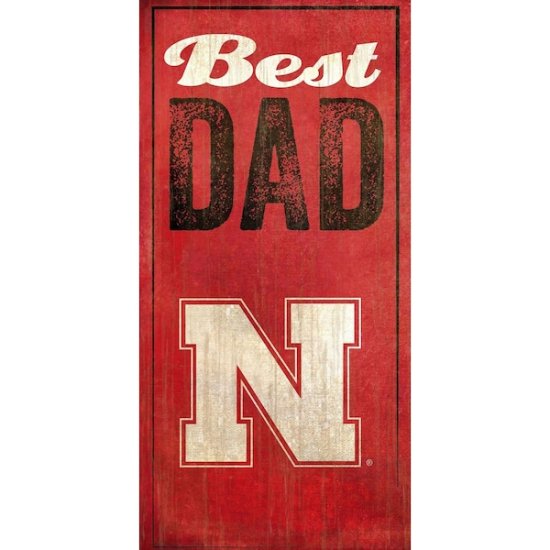 Nebraska Huskers 6'' x 12'' Best Dad  ᡼