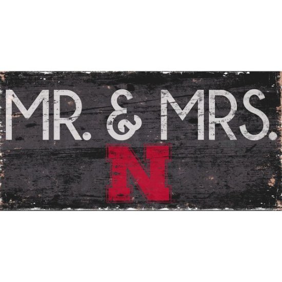 Nebraska Huskers 6'' x 12'' Mr. & Mrs.  ᡼