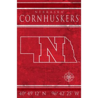 Nebraska Huskers 17'' x 26''  Coordinåes  ͥ
