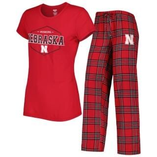 Nebraska Huskers コンセプト スポーツ レディース バッジ Tシャツ & フランネル