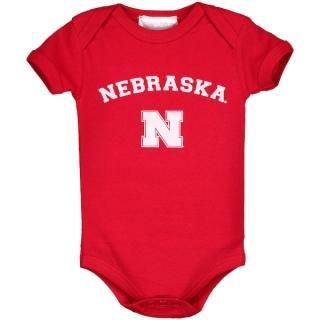 Nebraska Huskers キッズ アーチ & ロゴ ロンパース - Scarlet