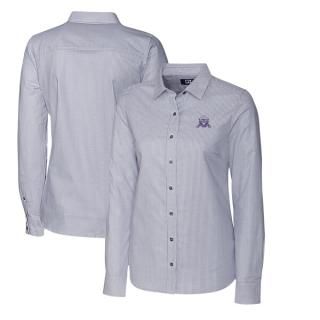 ノースウェスタン・ワイルドキャッツ カットter & Buck レディース Oxford ストライプ