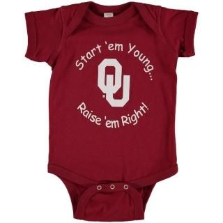 オクラハマ・スーナーズ 新生児 & キッズ Start 'Em Young ロンパース - クリムゾ