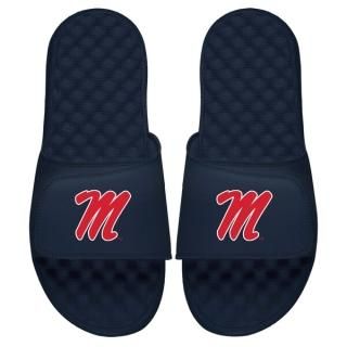 ミシシッピ・レベルス Iスライド ユース Cursive ロゴ スライド サンダル - ネイビー