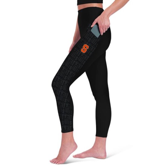 饭塼 ǥ ϥ Waist ġ-ݥå Leggings - ֥å ᡼