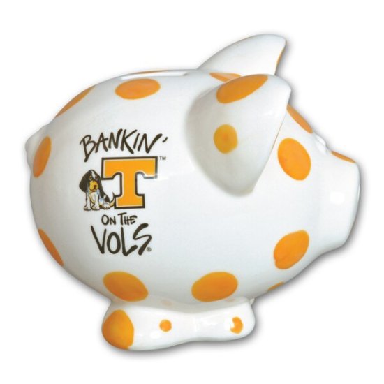 Tennessee Volunteers チーム ロゴ Piggy 貯金箱 - NBAグッズ バスケ