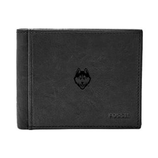 UCオンn Huskies フォスil レザー Ingram RFID フリップ ID Bifold