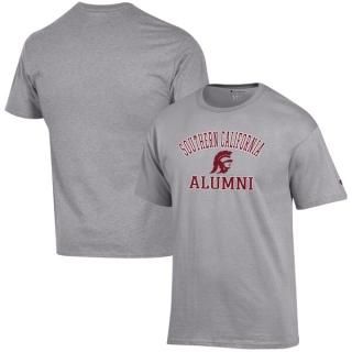 USC・トロージャンズ チャンピオン Alumni ロゴ Tシャツ - グレー