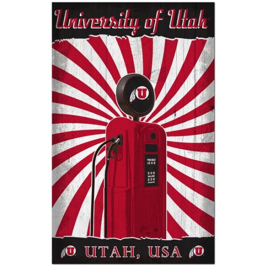 Utah Utes 11'' x 19'' ȥ Pump Locåi  ᡼