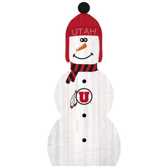 Utah Utes 31'' Snowman Leaner ᡼