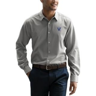 Villanova Wildcアットs S&hill ロングスリーブ ドレス シャツ - グレー
