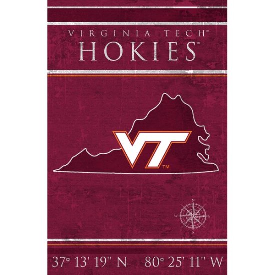 Virginia ƥå Hokies 17'' x 26''  Coordinåes  ᡼