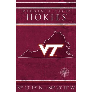 Virginia ƥå Hokies 17'' x 26''  Coordinåes  ͥ