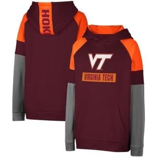 Virginia テック Hokies コロッセオ ユース カラーブロックed ラグラン プルオーバ