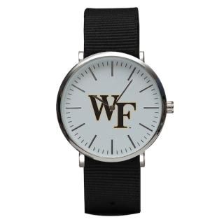 Wake Forest Demオン Deacオンs ステッチ ナイロン ストラップ ウォッチ - ブ