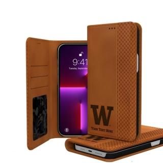 ワシントン・ハスキーズ Burn iスマホ パーソナライズ Folio ケース