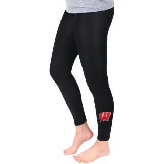 ウィスコンシン・バジャーズ ZooZアットz レディース フリース Leggings - ブラック