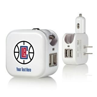 ロサンゼルスクリッパーズ (入れたい「文字」を備考欄に記入) 2-In-1 USB Charger