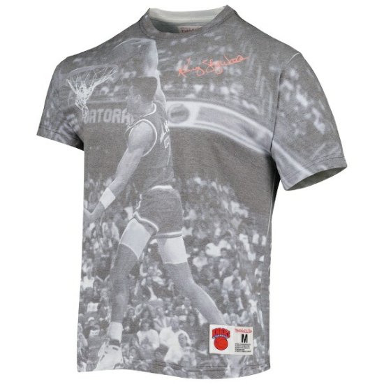 Kenny Walker ニューヨークニックス ミッチェル＆ネスAbove ザ Rim Tシャツ - ヘザー グレー - NBAグッズ  バスケショップ通販専門店 ロッカーズ