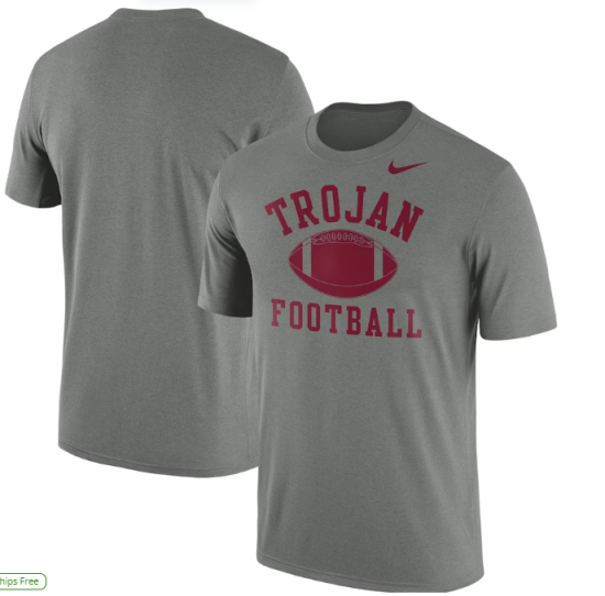 USC Trojans Nike Legend Football Arch Performance T-Shirt - Heather Gray
 ᡼