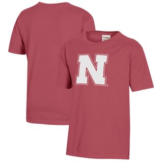 Nebraska Huskers ユース ロゴ Comfort カラーs Ｔシャツ - Scarle サムネイル