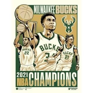 ߥ륦Хå Phenom Gallery 2021 NBA եʥ ԥ 18'' x 24'' Serigraph ͥ