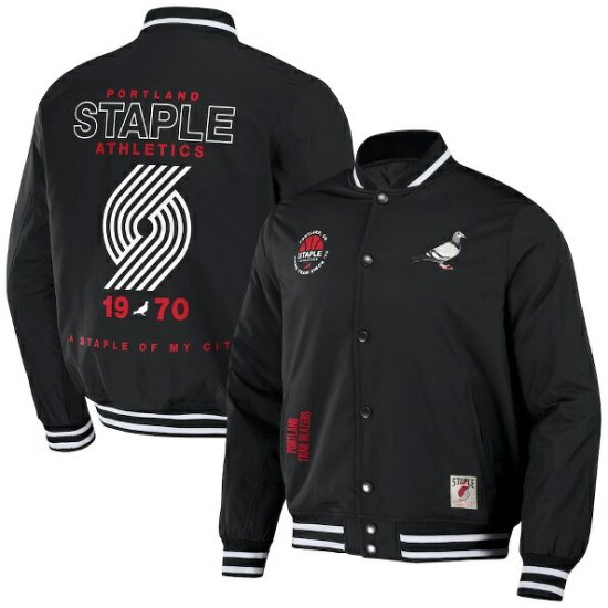 ポートランドトレイルブレイザーズ NBA x Staple My シティ フル-Snap ヴィーシティ ジャケット - ブラック - NBAグッズ  バスケショップ通販専門店 ロッカーズ