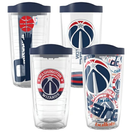 ワシントンウィザーズ Tervis フォー-パック 16オンス(473ml) クラシック タンブラー セット - NBAグッズ  バスケショップ通販専門店 ロッカーズ