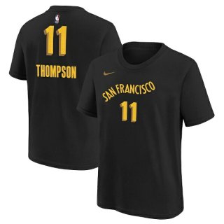 クレイ・トンプソン ゴールデンステイトウォリアーズ Nike ユース 2023/24 シティ エディション ネーム&ナンバー Tシャツ - ブラック サムネイル