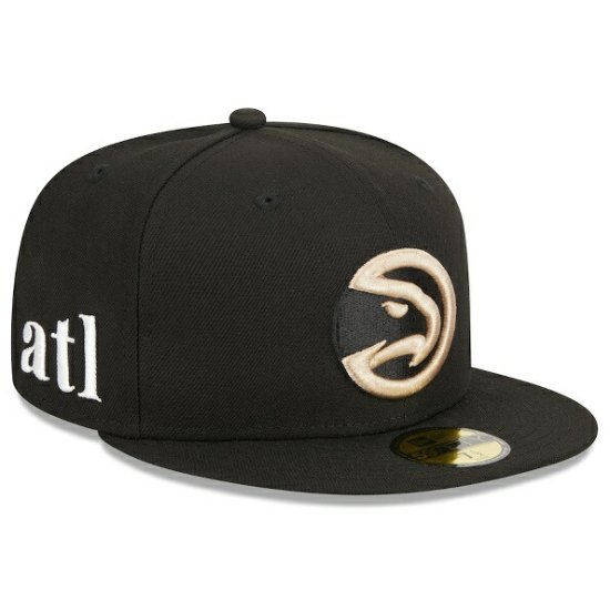 アトランタホークス ニューエラ（ニューエラ（New Era）） 2023/24 シティ エディション オルタネート 59FIFTY  フィットタイプハット - ブラック - NBAグッズ バスケショップ通販専門店 ロッカーズ