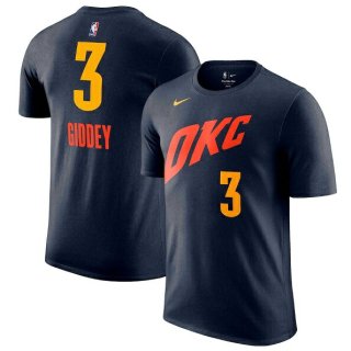 Josh Giddey オクラホマシティサンダー Nike 2023/24 シティ エディション ネーム&ナンバー Tシャツ - ネイビー サムネイル