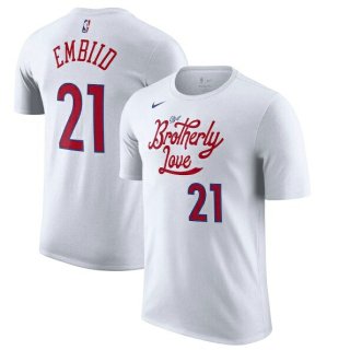 ジョエル・エンビード フィラデルフィアセブンティシクサーズ Nike 2022/23 シティ エディション ネーム&ナンバー Tシャツ - ホワイト サムネイル
