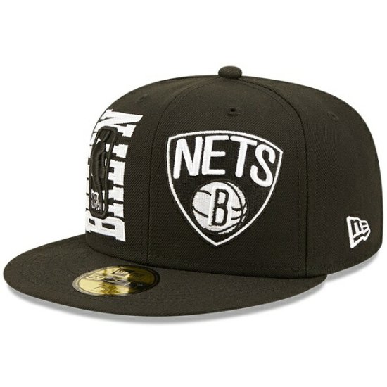 ブルックリンネッツ ニューエラ（ニューエラ（New Era）） 2022 NBA ドラフト 59FIFTY フィットタイプハット -  ブラック/ホワイト - NBAグッズ バスケショップ通販専門店 ロッカーズ