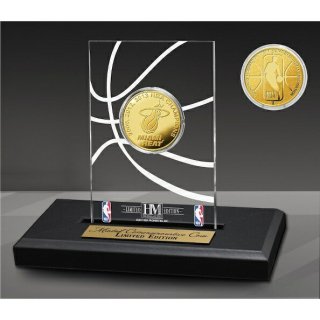 マイアミヒート ハイランドミント 3-タイム NBA ファイナル チャンピオン ゴールド コイン アクリル デスク トップ ディスプレイ サムネイル