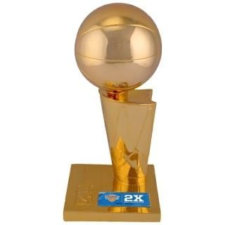 ニューヨークニックス ファナティクス オーセンティック 2-タイム NBA ファイナル チャンピオン 12" レプリカ Larry O'Brien トロフィー with サブリミテッド プレート