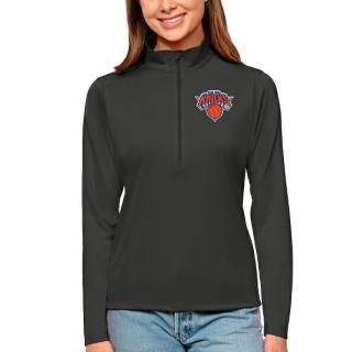 ニューヨークニックス アンティグア レディース Tribute ハーフジップ トップ - チャコール