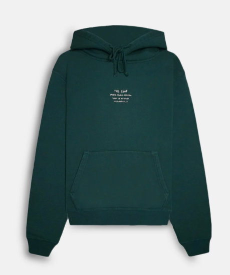 THE SHOP BY HAND FLEECE HOODIE FOREST GREEN ᡼