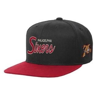 フィラデルフィアセブンティシクサーズ ミッチェル&ネス ユース チーム スクリプト スナップバック