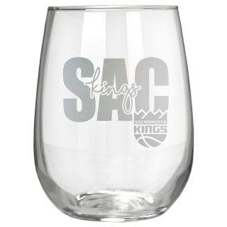 サクラメントキングス エッチング 17オンス(502ml) シティ Stemless ワイン ガラス サムネイル