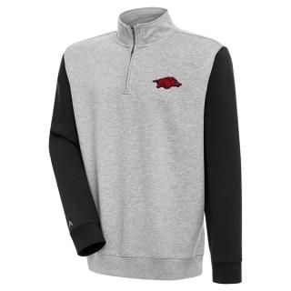 Arkansas Razorバックs アンティグア ビクトリー クォーター-ジップ プルオーバー ト