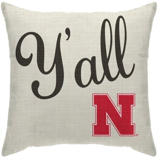 Nebraska Huskers 18'' x 18''  Y'all Decoråive ᡼