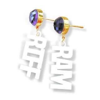 TCU・ホーンドフロッグス Brianna 缶飲料nオン ミニ Word イヤリング