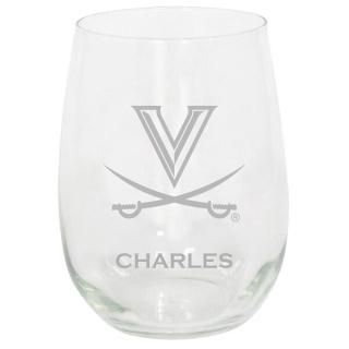 バージニア・キャバリアーズ 15オンス(443ml) パーソナライズ Stemless エッチング