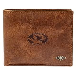 ミズーリ・タイガース フォスil レザー Ryan RFID Passcase 財布 - ブラウン