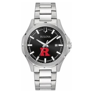 ラトガース・スカーレットナイツ Bulova ステンレス スティール クラシック スポーツ ウォッチ