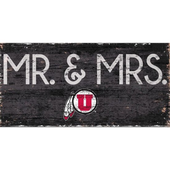 Utah Utes 6'' x 12'' Mr. & Mrs.  ᡼